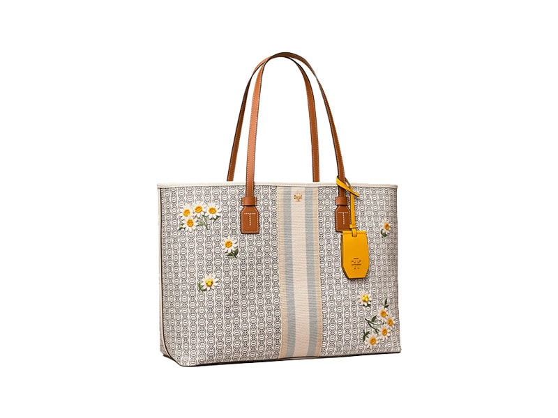 Women's Business Bag: Tory Burch - Gemini Link Canvas Applique-Tote Women's Business Bag: Tory Burch - Gemini Link Canvas Applique-Tote