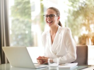 female entrepreneur laptop