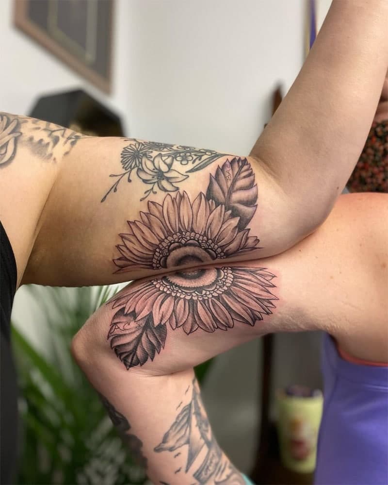 Tattoo tagged with flower best friend matching tattoos for best friends  matching small matching tattoos for couples love zihwa facebook  nature twitter couple inner forearm illustrative  inkedappcom